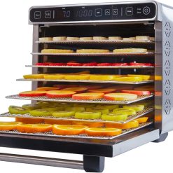 Vita5 Nobel Pro6 Food Dehydrator with 6 Stainless Steel Trays - Dehydrator with 24-Hour Timer and Temperature 35-75°C - Dehydrator for Meat, Fruit, Mushrooms - 650W Food Dehydrator