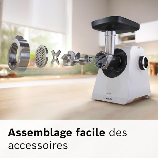 Bosch ProPower MFW67440 Hachoir à viande polyvalent – Jusqu'à 3,5 kilos de viande par minute – Puissance de 700 W, Noir - Image 8