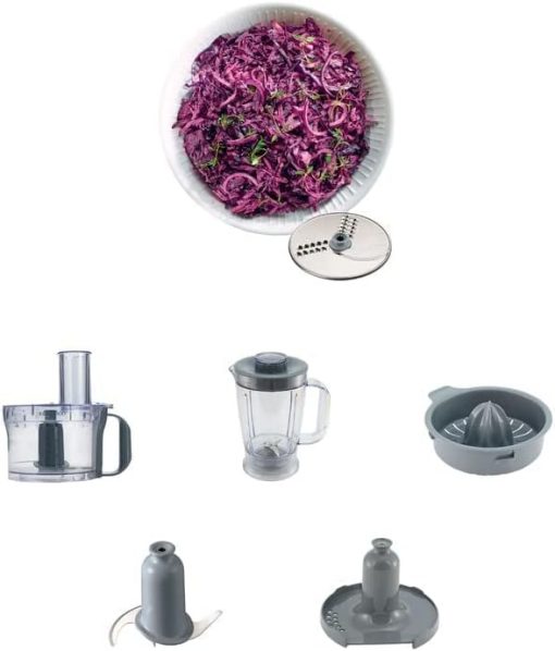 Kenwood Multipro Compact FDP31.170GY Food Chopper Robot with 2 Speeds + Pulse Included, 1.2 L Blender, 2.1 L Bowl, for Chopping, Grating and Kneading, 800 W - Image 8