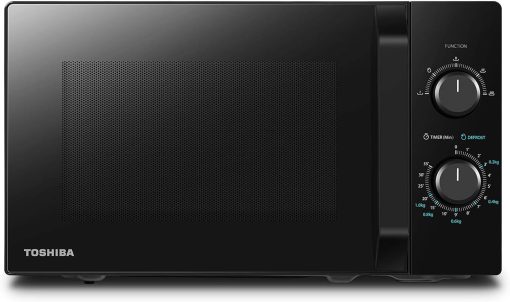 Toshiba Micro-ondes 20L MW2-MM20P(BK), Micro-ondes sur Pied, 800W, 5 Niveaux de Puissance, avec Décongélation Facile, éclairage LED à l'intérieur, Noir