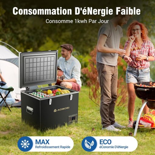AAOBOSI 45L Glacière à Compresseur, Glaciere électrique -20℃ à 20℃, Frigo Camion APP&Bouton Contr?le, 12/24V DC et 100-240V AC Glaciere Camping Pour Voiture, Camion, Bateau et Prise De Courant - Image 30