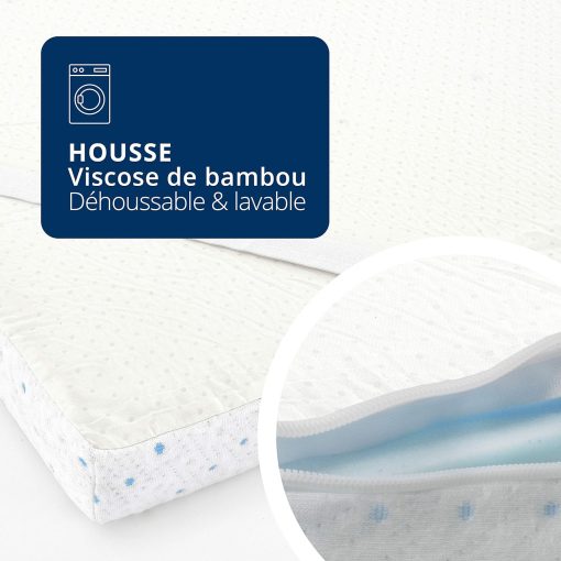 ViscoSoft - Surmatelas 160 x 200 Gel, Surmatelas Rafraichissant Memoire de Forme 5cm, Effet Frais et Relaxant, Housse Bambou Lavable & Amovible, Surmatelas Gel Confort Moelleux (160 x 200 x 5 cm) - Image 6