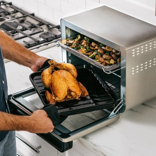 Ninja Foodi 8-in-1 Multifunctional Oven, Portable Mini Oven, Work Surfaces, Multi-Function Oven with 8 Cooking Functions; Air Fry, Roast, Grill, Bake and More Silver/Black SP101EU - Image 8