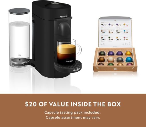 Nespresso Vertuo Plus Deluxe Coffee and Espresso Maker by De'Longhi, Matte Black - Image 8