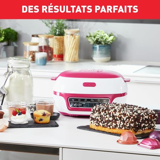 Tefal Smart Cake Machine, 5 Automatic Programs, 1 Manual Mode, 12 Mini Cake Moulds, 1 Large Mould, Compatible with CreaBake Series, Cake Factory Delights KD810112 - Image 5