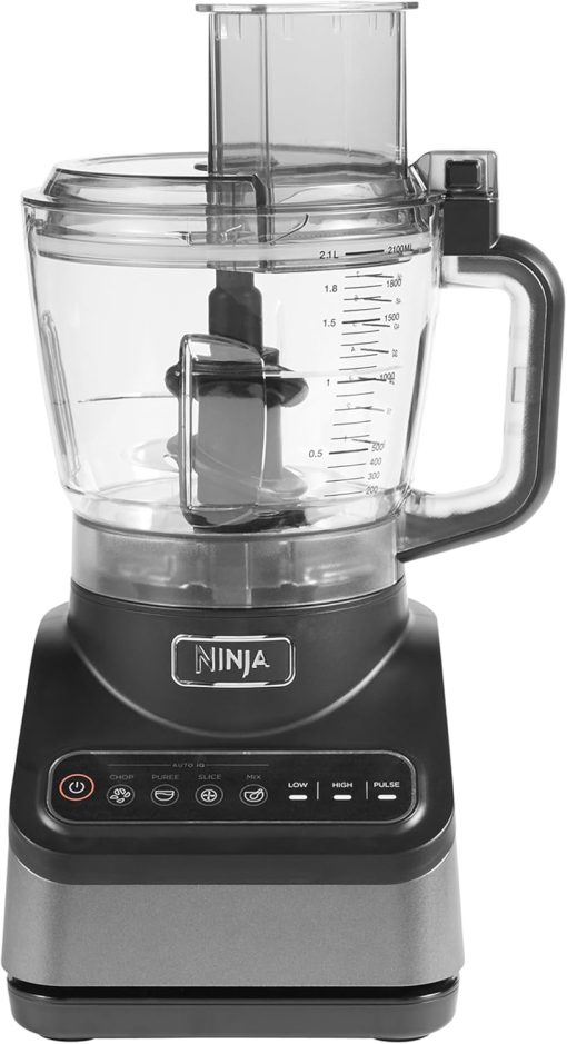 Ninja Robot de cuisine avec 4 programmes automatiques ; hacher, réduire en purée, trancher, mélanger, et 3 vitesses manuelles, bol de 2,1L, 850W, lave-vaisselle, noir BN650EU - Image 8
