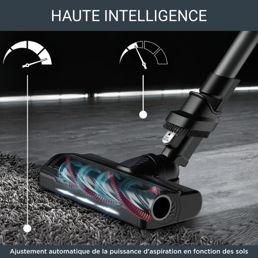 Rowenta X-Force Flex 9.60 Allergie Aspirateur balai sans fil, Filtration Anti-Allergènes, Puissant 100AW, Ultra Léger, Autonomie 45min RH2038WO, Noir / Violet - Image 5