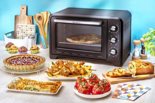 Moulinex Oven, 33 L, Rotating heat, Advanced convection, 6 cooking modes, Thermostat adjustable up to 240°C, Timer 120 min, Reversible grill, Silicone oven mitts, Optimo Black OX464811 - Image 18
