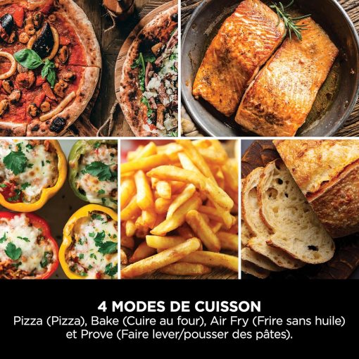Ninja Woodfire Four à pizza extérieur électrique 8-en-1, rotissoire & fumoir barbecue avec grille, plaque pro-heat, pierre à pizza, granulés de bois et pelle, 6 réglages, orange foncé OO101EU - Image 21
