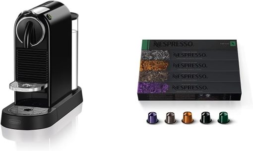Nespresso CitiZ Coffee and Espresso Machine by De'Longhi with Milk Frother, Black, 9.3 x 14.6 x 10.9 inches