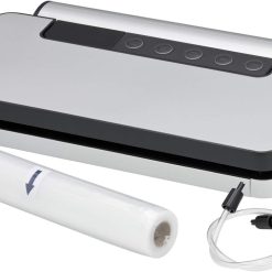 WMF Lono Machine Sous Vide 5 Programmes Compartiment de Rangement Intégrés et Cutter Haute Performance Aspiration 10-12 L Soude-Sac Inclus Rouleau + 5 Sacs 90 W 0419070011