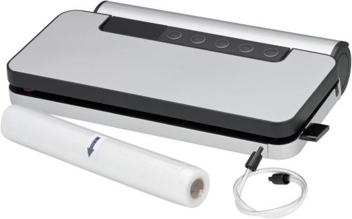 WMF Lono Machine Sous Vide 5 Programmes Compartiment de Rangement Intégrés et Cutter Haute Performance Aspiration 10-12 L Soude-Sac Inclus Rouleau + 5 Sacs 90 W 0419070011