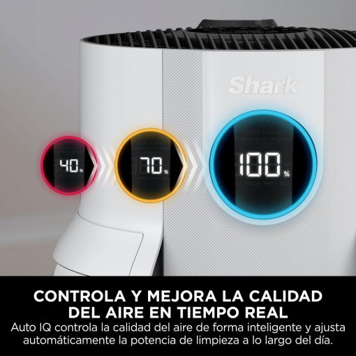 Shark NeverChange jusqu'à 5 ans Purificateur d'air MAX intérieur, Couvre 130m2, Filtre HEPA 5 ans, Capture 99,97% allergènes, Mode automatique, Silencieux, LED, Blanc HP300EU - Image 26