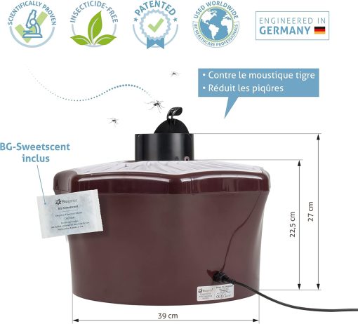 BIOGENTS Piège Extérieur Anti-Moustiques & Moustiques Tigres | Efficace Contre Les Moustiques Tigres | Attractif 2 Mois Inclus | Piège Electrique BG-MOSQUITAIRE - Image 2