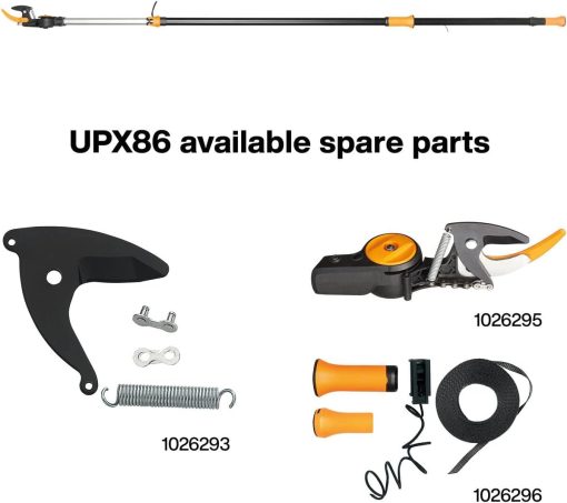 Fiskars Coupe-Branches Multifonctions Télescopique, pour Bois vert et Rameaux, Revêtement antiadhésif, Lame en acier/manche en aluminium, longueur 2,4 - 4 m, noir/orange, UPX86, 1023624 - Image 26