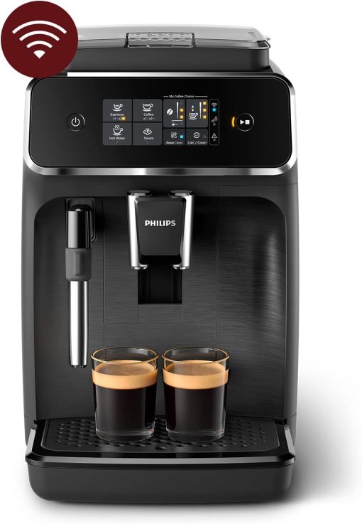 Philips Series 2200 Espresso Machine - Coffee Bean - LatteGo Milk Frother, 3 Coffee Specialties, Intuitive Touch Screen, Glossy Black (EP2231/40) - Image 4