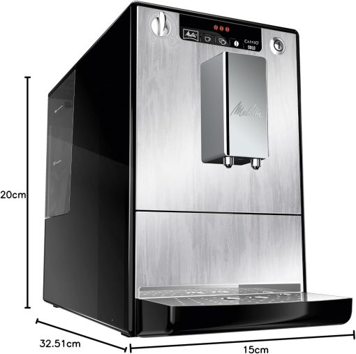 Melitta Caffeo Solo Noir Pure Black, Machine à Café à Grains avec Broyeur et Système d'Extraction des Ar?mes, Affichage LED, Mode 1 à 2 Tasses, Cafetière Expresso, Automatique, E950-222, 1400W - Image 22
