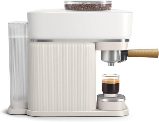 Philips Baristina Machine à expresso - Un véritable expresso, en toute simplicité - Compacte - 16 bars de pression - Broyeur intégré - Machine blanche avec porte-filtre blanc (BAR300/00) - Image 16
