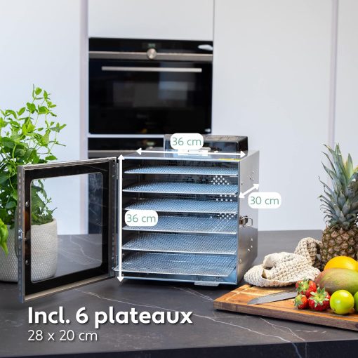 Vita5 Nobel Pro6 Food Dehydrator with 6 Stainless Steel Trays - Dehydrator with 24-Hour Timer and Temperature 35-75°C - Dehydrator for Meat, Fruit, Mushrooms - 650W Food Dehydrator - Image 14
