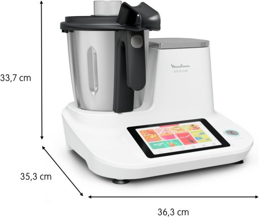 Moulinex Clickchef Compact Multi-Function Cooker, 3.6 L, 1400 W, 5 Programs, 32 Functions, Built-in Kitchen Scale, Steamer, Mixer HF456810 [Control Screen] - Image 19