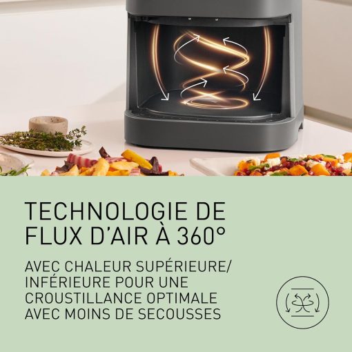 Panasonic NF-CC500SXE AirFryer Friteuse sans huile avec Hublot, 5L, 80-200°C, Minuterie Numérique et écran LCD, Vapeur Douce, 11 Préréglages, Nettoyage Facile, Gris Mat - Image 17