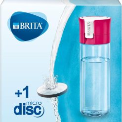 BRITA Blue clear filter bottle, reduces chlorine, lead and other organic impurities for purer tap water, BPA free, 1 MicroDisc filter included