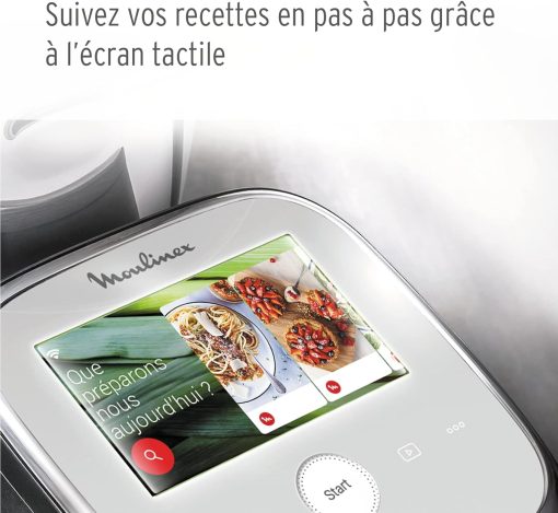 Moulinex, I-Companion Touch, 17 functions, Connected, Recipes on the screen, Capacity XL 10 people, Grey, Made in France, HF934510 - Image 4