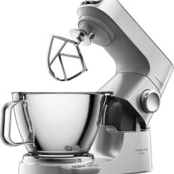 Kenwood Titanium Chef Baker KVC65.001WH, Pastry Robot with Integrated Scales, Including 3-Piece Pastry Set, Spatula & Splash Protection, 1200 W, White