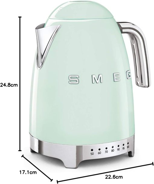 Smeg, KLF04WHEU Variable Temperature Kettle 1.7 L, Multiple Temperatures, Washable Anti-Limescale Filter, Automatic Safety Shutdown, Water Level Indicator, Cable Range, 2400 W, White - Image 25