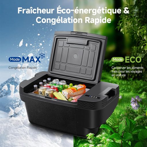 AAOBOSI 46 L Glaciere a Compression, Glaciere Electrique Double Zone, 12 V/24 V et 100-240 V Frigo Camping, -20 ℃ à 20 ℃, pour Voiture, Camion, Bateau, Camping-Car - Image 33