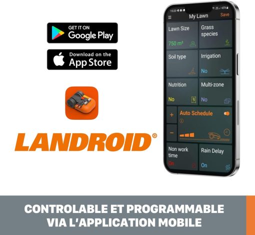 WORX LANDROID Vision WR206E.1, Robot Tondeuse sans Fil périphérique 600 m2 Surf.Max 700 m2, Installation en 30 Min, Caméra 4K + IA Adaptative, évite Tous Les Obstacles, Coupe des Bordures, Multizone - Image 28