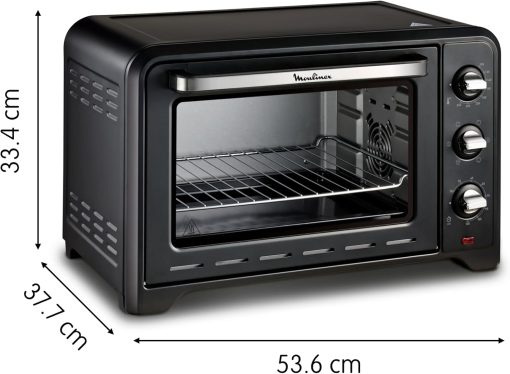Moulinex Oven, 33 L, Rotating heat, Advanced convection, 6 cooking modes, Thermostat adjustable up to 240°C, Timer 120 min, Reversible grill, Silicone oven mitts, Optimo Black OX464811 - Image 12