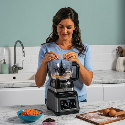 Ninja 3-in-1 Food Processor and Blender with 5 Programs: Mixer, Mixer Max, Chop, Mix, Puree, Bowl 1.8L, Jug 2.1L, Cup 700ml, 1200W, Dishwasher Safe, Auto-iQ, Black BN800EU - Image 9