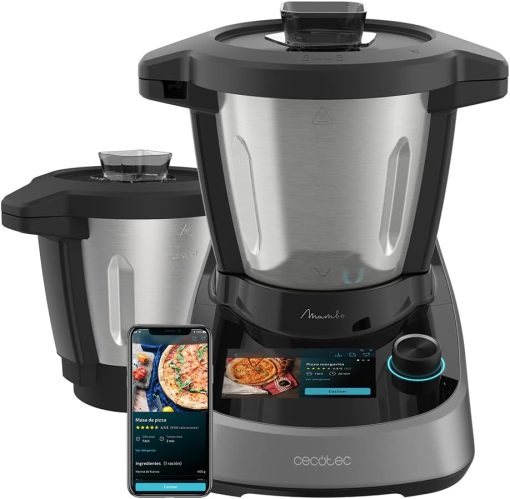 Cecotec Robot de Cuisine Mambo Black. 23 Fonctions, 10 Niveaux de Température, 1700W, 2,5 kg de Pate, Cruche de 3,3L, 10 Vitesses, Minuterie, Température Réglable de 37 °C à 120 °C - Image 11