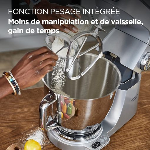 Kenwood Titanium Chef Baker KVC65.001WH, Pastry Robot with Integrated Scales, Including 3-Piece Pastry Set, Spatula & Splash Protection, 1200 W, White - Image 20