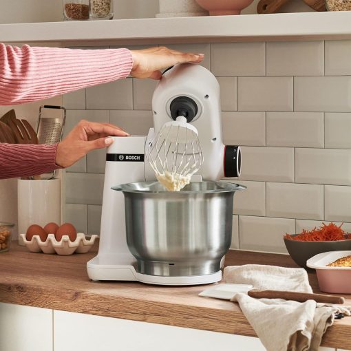 Bosch MUM58720 Kitchen Machine, Stainless Steel, 1000 W, 3.9 Liters, Stainless Steel and Plastic, 7 Speed, Grey/Red - Image 2