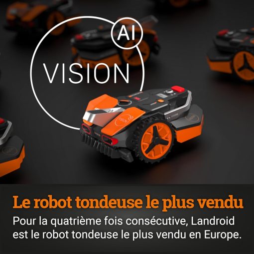 WORX LANDROID Vision WR206E.1, Robot Tondeuse sans Fil périphérique 600 m2 Surf.Max 700 m2, Installation en 30 Min, Caméra 4K + IA Adaptative, évite Tous Les Obstacles, Coupe des Bordures, Multizone - Image 45