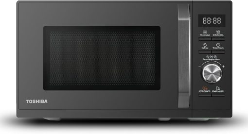 Toshiba Micro-ondes 20L MW2-MM20P(BK), Micro-ondes sur Pied, 800W, 5 Niveaux de Puissance, avec Décongélation Facile, éclairage LED à l'intérieur, Noir - Image 4