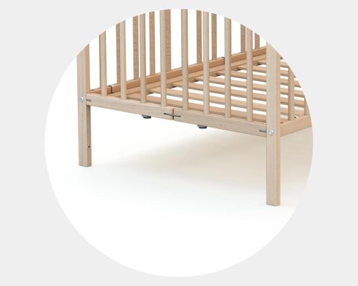 WEBABY - Lit bébé pliant 60x120cm Blanc | Bois massif | Dès la naissance |Confort de sommeil | Sommier à lattes | Compact | Transportable | Pliable |Gain de place | Lit de voyage - Image 15