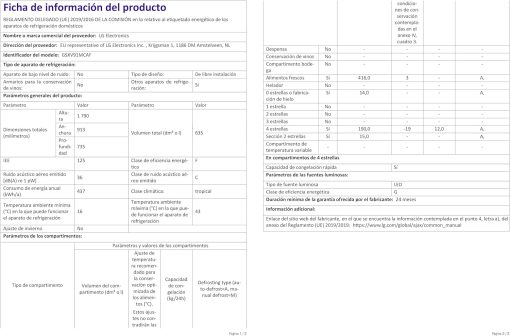 LG GSXV91MCAF Réfrigérateur combiné - Side by Side, 635L, InstaView, Total No-Frost, Compartiment congélation, Distributeur d'eau et glace UVnano, Compresseur Inverter Linear, Wi-Fi, Noir, Classe F - Image 16