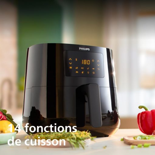 Versuni Philips Airfryer Series 3000 XL, 6.2L (1.2 kg), 14 in 1, 90% Less Fat Thanks to Rapid Air Technology, HomeID Recipe Application, Black (HD9270/90) - Image 5