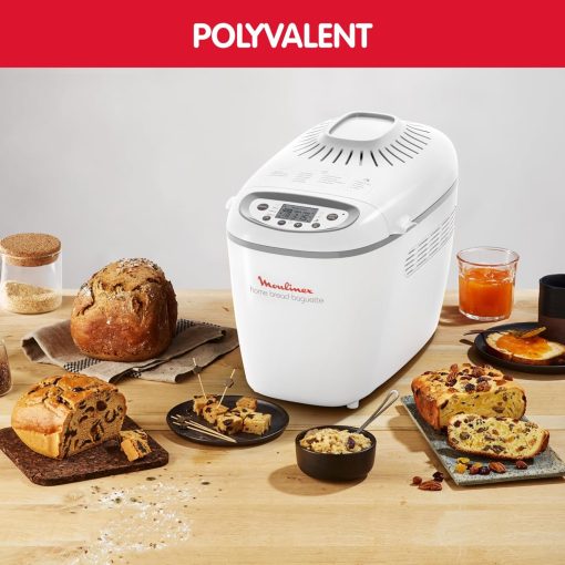 Moulinex Home Bread Baguette Roll Maker, 16 Programs, Even Results, Up to 1.5 kg Fresh Bread, Crispy Plates, 3 Levels of Frying, OW610110, White - Image 13
