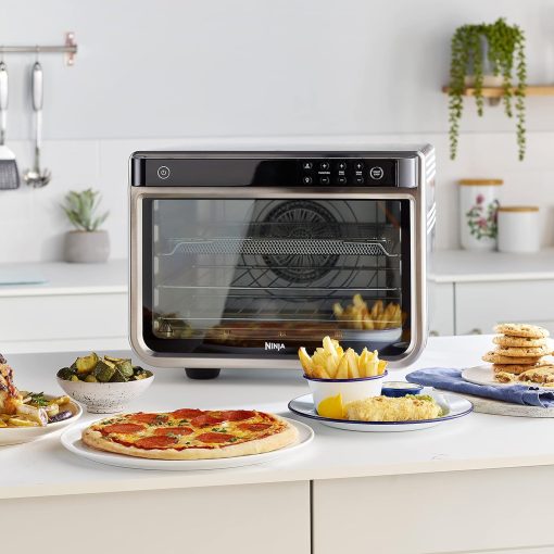 Ninja Foodi 8-in-1 Multifunctional Oven, Portable Mini Oven, Work Surfaces, Multi-Function Oven with 8 Cooking Functions; Air Fry, Roast, Grill, Bake and More Silver/Black SP101EU - Image 5