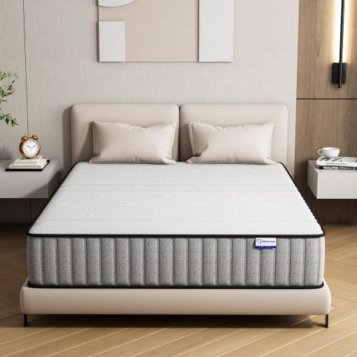 Matoresu Double Mattress 160 x 190 cm Memory Foam Height 25 cm Medium Rigid H3 Ergonomic 7 Zone Cold Foam Comfortable Breathable Fabric Cover - Image 3