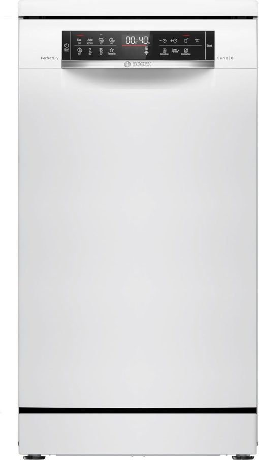 Bosch SPS6YMW14E, Série 6, Lave-vaisselle 45cm, Pose-libre, Blanc