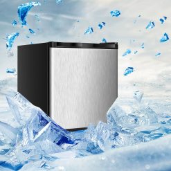 Mini Congélateur Vertical Capacité 31,1 L Porte Réversible en Acier Inoxydable Contr?le Mécanique Température Réglable