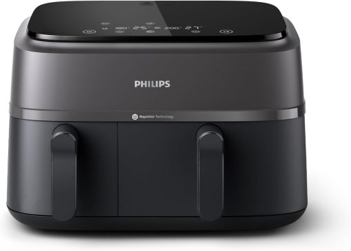Philips Air Fryer 3000 Series Double Basket - Healthy, Fast and Versatile Cooking, 9 Litre Capacity, Touch Screen, Two Drawer Design (NA350/00) - Image 6