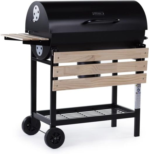 Barbecue charbon de bois "King" - 95 x 63 x 105 cm - Noir - Image 5