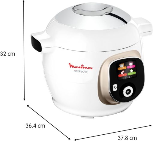 Moulinex, Cookeo Multicuiseur intelligent 6L, 150 recettes intégrées, Cuisson sans surveillance, Ecran intuitif, Guide de cuisson, Application MyMoulinex, 1600W, Blanc, 15 ans réparabilité - Image 32