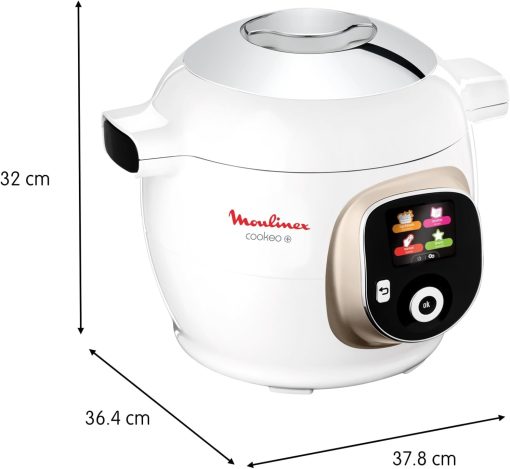 Moulinex, Cookeo Multicuiseur intelligent 6L, 150 recettes intégrées, Cuisson sans surveillance, Ecran intuitif, Guide de cuisson, Application MyMoulinex, 1600W, Blanc, 15 ans réparabilité - Image 38